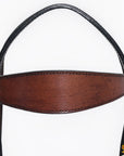 HILASON Western Horse Headstall Breast Collar Set Tack Genuine American Leather Plain Dark Brown