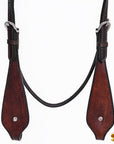 HILASON Western Horse Headstall Breast Collar Set Tack Genuine American Leather Plain Dark Brown