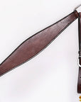 HILASON Western Horse Headstall Breast Collar Set Tack Genuine American Leather Plain Dark Brown