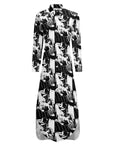 Baha Ranch Black White Cowboy Western Duster Dress
