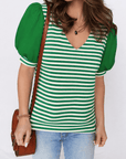 Leighton Short Sleeve Patchwork Blouse