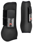 Full Black Horze Leg Neoprene Tendon Fetlock Boots Horse Jumping Protection Pair