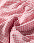 Plus Size Gingham Plaid Ruffle Contrast Trim Shorts