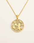 Flat Earth Pendant Necklace