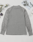 Elizabeth Crewneck Ribbed top Long Sleeve Top