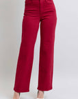 Heart Shaped Back Pockets High Waisted 90's Straight: Scarlet