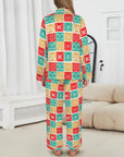 Baha Ranch Colores De Mexico Picado Womens Satin Pajamas