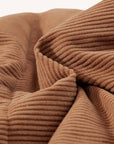 Corduroy Stand Neck Zipped Puffer Vest