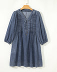 Autumn Tied Pleated Mini Dress