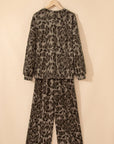 Catherine Leopard Pullover Drawstring Loose Pant Set