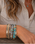 Gold Boho Multi Strand Wrap Bracelet