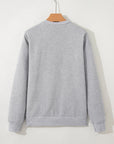 Textured Half-Zip Long Sleeve Sweatshirt