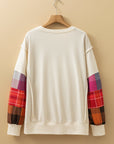 Anika Seam Patchwork top Long Sleeve Top