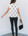 Reagan Pattern Side Cropped Sweater