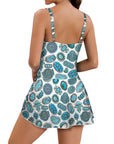 Baha Ranch All Turquoise Skirted Swimsuit