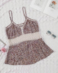 Floral Lace Crochet Spaghetti Strap Tank Top