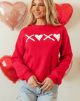 Clementine Print Valentines Heart Sweatshirt