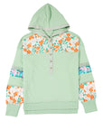 Emberly Patchwork Half Hooded Pullover