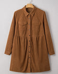 Galilea Corduroy Full Collared PLUS Shirt