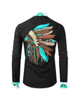 Indian Headdress Unisex Western Button UP Shirt