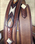 3D Brown Dark Mens Fashion Leather Belt Removable Buckle
