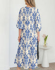 Boho 3/4 Sleeve Maxi Dress