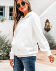 Cable Lattice Textured Kangaroo Pocket Hoodie