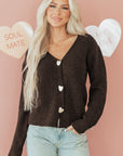 Kassidy Heart Metal Cardigan Sweater