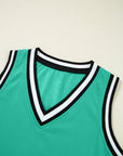 Solid Contrast Trim V-Neck Sleeveless Mini Dress