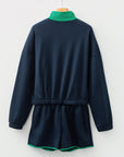 Colorblock Patchwork Pullover and Shorts Set