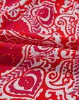 Paisley Side Slit Puff Sleeve Maxi Dress