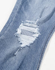 Laylani Distressed Hem Flared Jeans