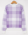 Giuliana Ribbed Trim Loose Sweater