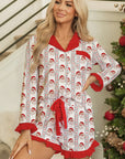 Gillian Stripes Ruffle Pj Set