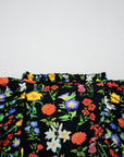 Flower Tiered Flutter Sleeve V-Neck Blouse
