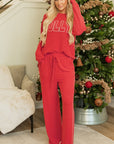 Ava Fiery Jolly Corded Long Sleeve Top