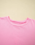 Floral Eyelash Lace Patchwork 3/4 Sleeve Tee