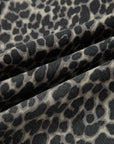 Leopard High Waist Barrel Leg Jeans