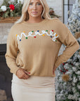 Theresa Detail Christmas Dolman Sweater
