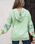 Emberly Patchwork Half Hooded Pullover