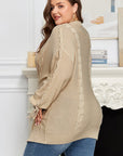 Leilany Tie Sleeve Open PLUS Cardigan