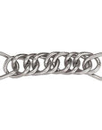 4-1/2'' Hilason Nickle Plated Double Link Horse Curb Mouth Chain