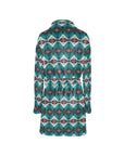 Teal Aztec Women's Western Bath Robe