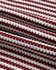Stripe Ribbed Trim Drop Shoulder Top