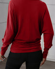 Solid Extended Cuff Long Sleeve Top
