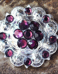 Amethyst Crystal Berry Headstall Saddle Tack Cowgirl Hilason
