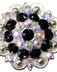 Black Ab Crystals Berry Headstall Saddle Tack Cowgirl Hilason