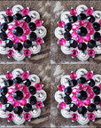 Black Hot Pink Crystal Berry Headstall Saddle Cowgirl Hilason