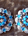 Hilason Western Berry Conchos Glass Rhinestones Bling 1.5" Tack Cowgirl