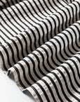 Stripe Ruffle Short Sleeve V-Neck Midi Dress